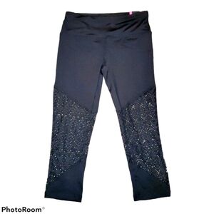 Material Girl NWT Active Crop Laced Leggings 392